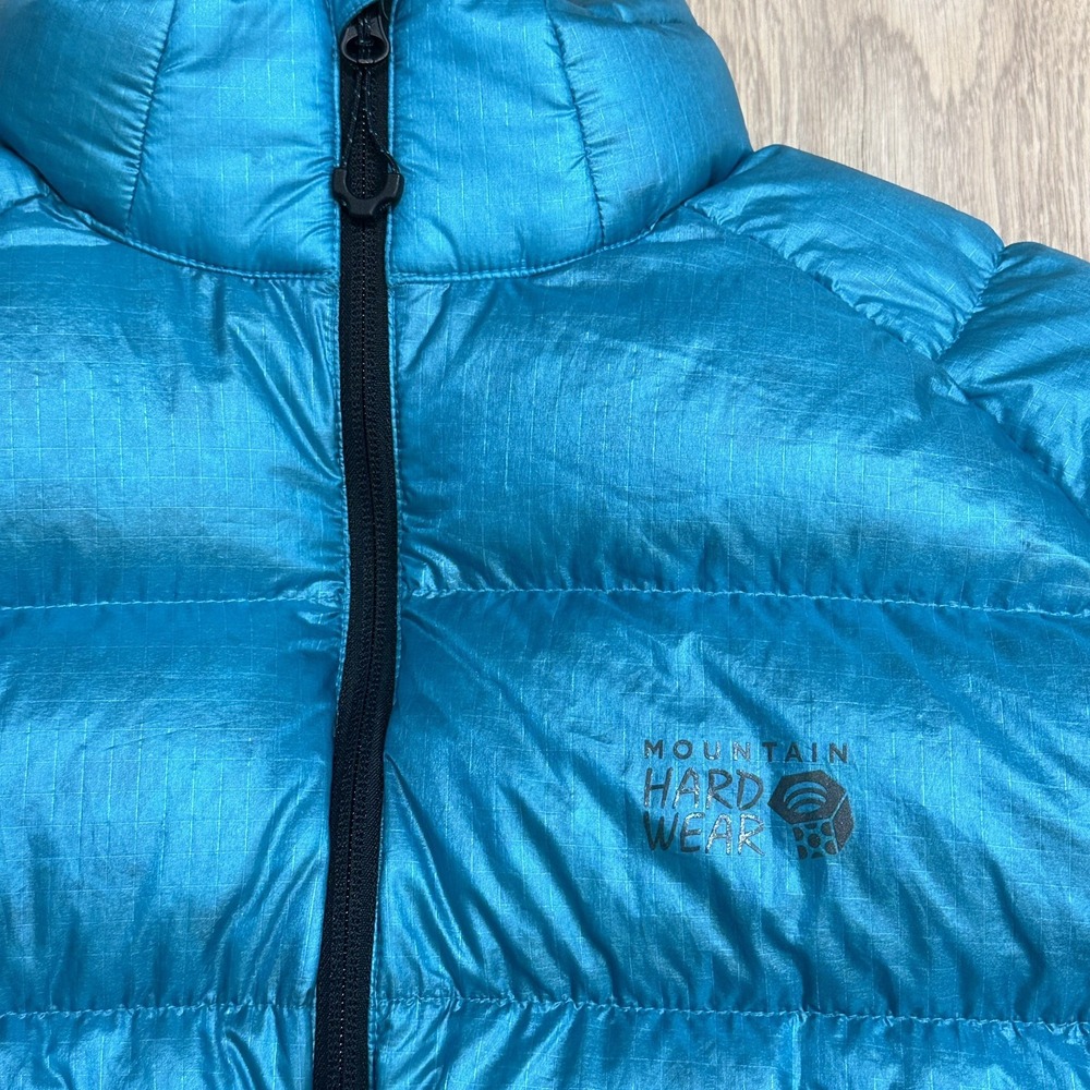Mountain Hardwear 800 Down Jacket Womens Blue Size Medium Puffer Pertex - Picture 2 of 8